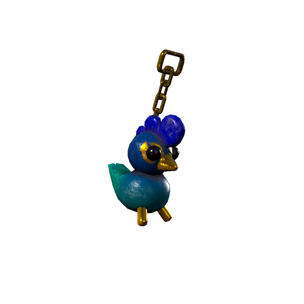Blue Chicken Charm